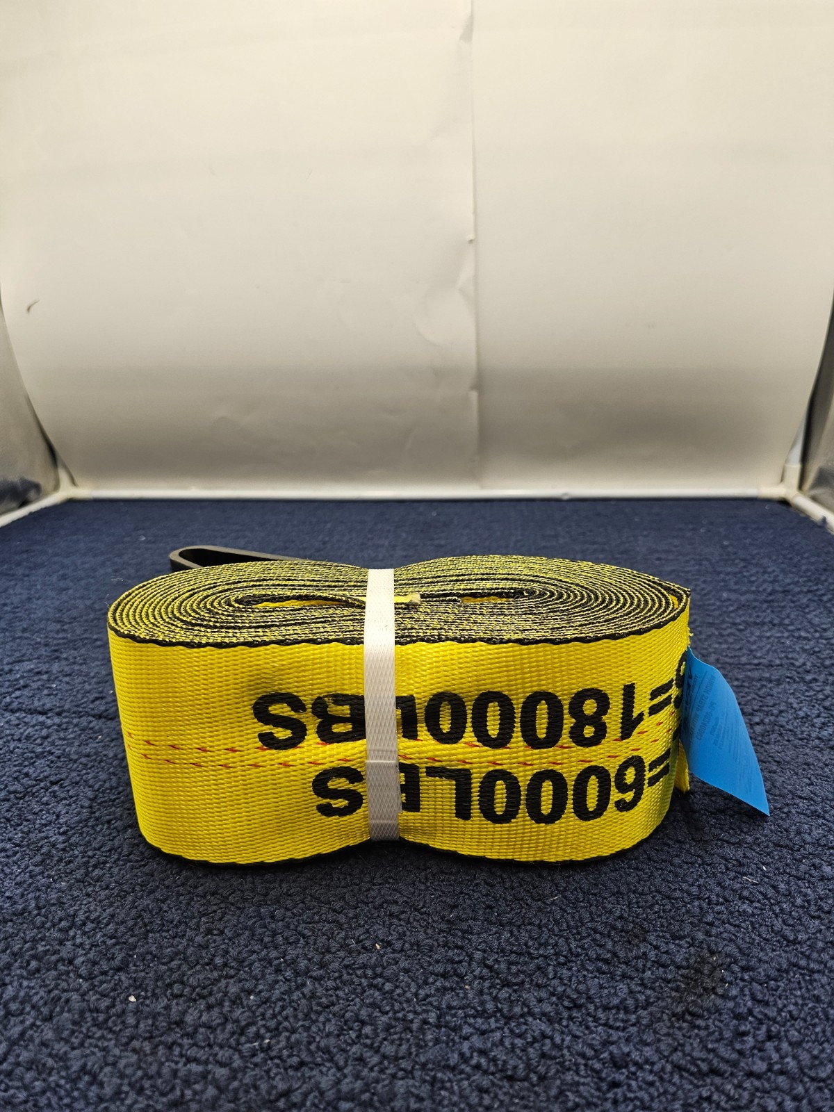 Vevor PG-08240003 4" x 30' Winch Strap Flat Hook Yellow 18000 LBS Break Strength