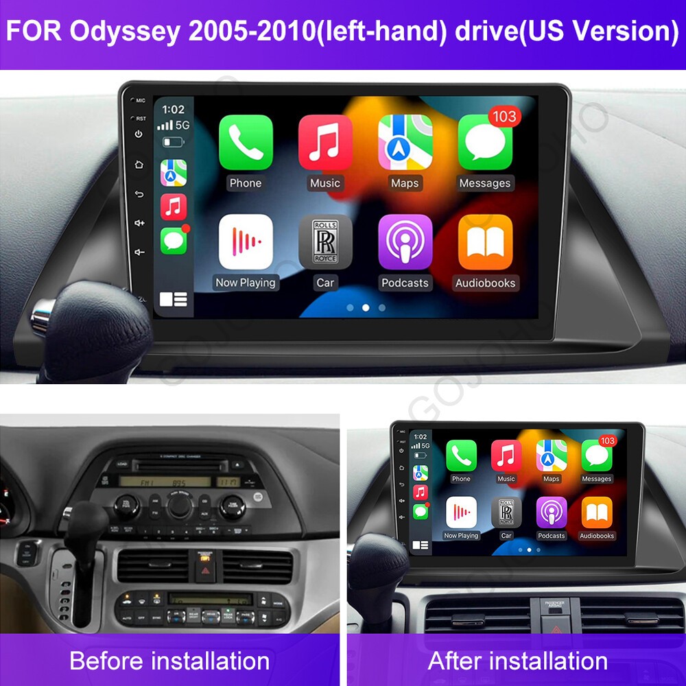 For Honda Odyssey 2005-2010 Android Car Stereo Radio GPS Navi Bluetooth 4+64GB