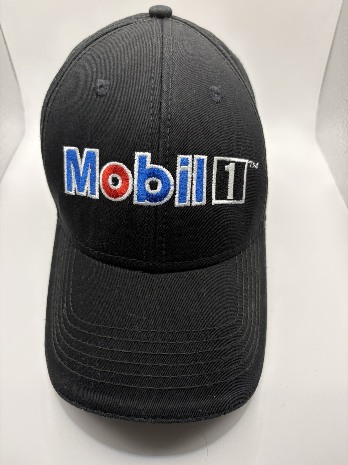 Mobil 1 Racing Hat Black Adjustable Strapback Corvette Logo Factory Fill Since 9