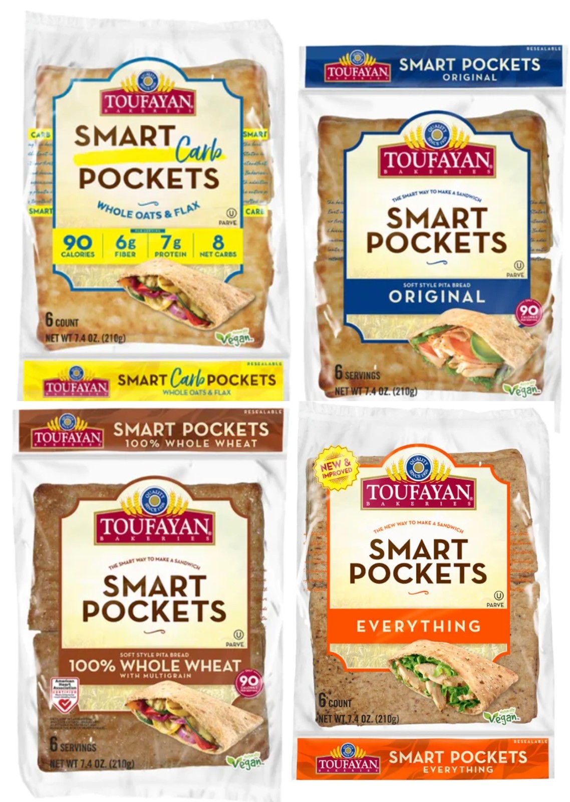 4 PACK TOUFAYAN SMART POCKET ASSORTED