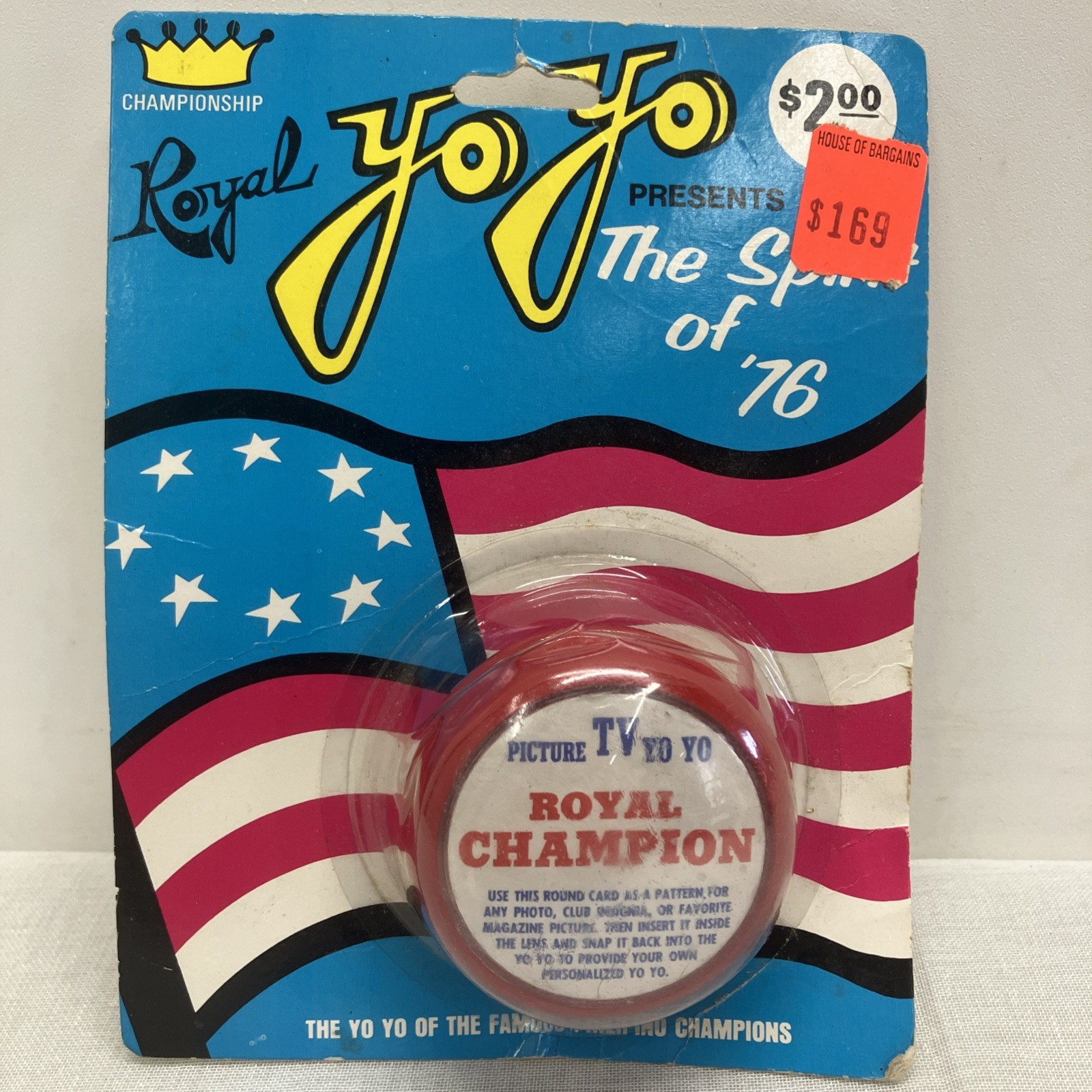 NEW ROYAL YOYO US Championship Picture TV Spirit Of ‘76 Champion 1970’s