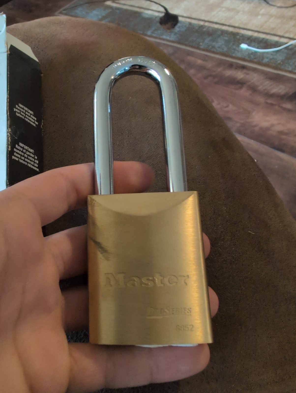 Master Lock Pro Series 6852 Brass Padlock No Core Or Keys