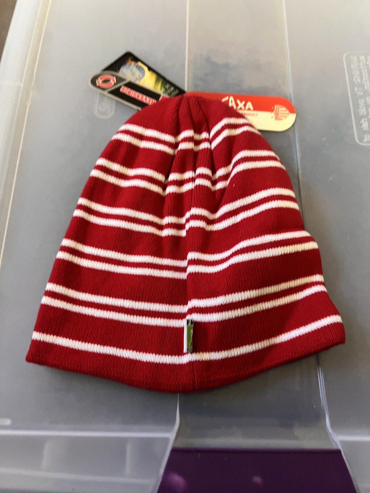 Beanies Necaxa Red White Stripes Reversible New