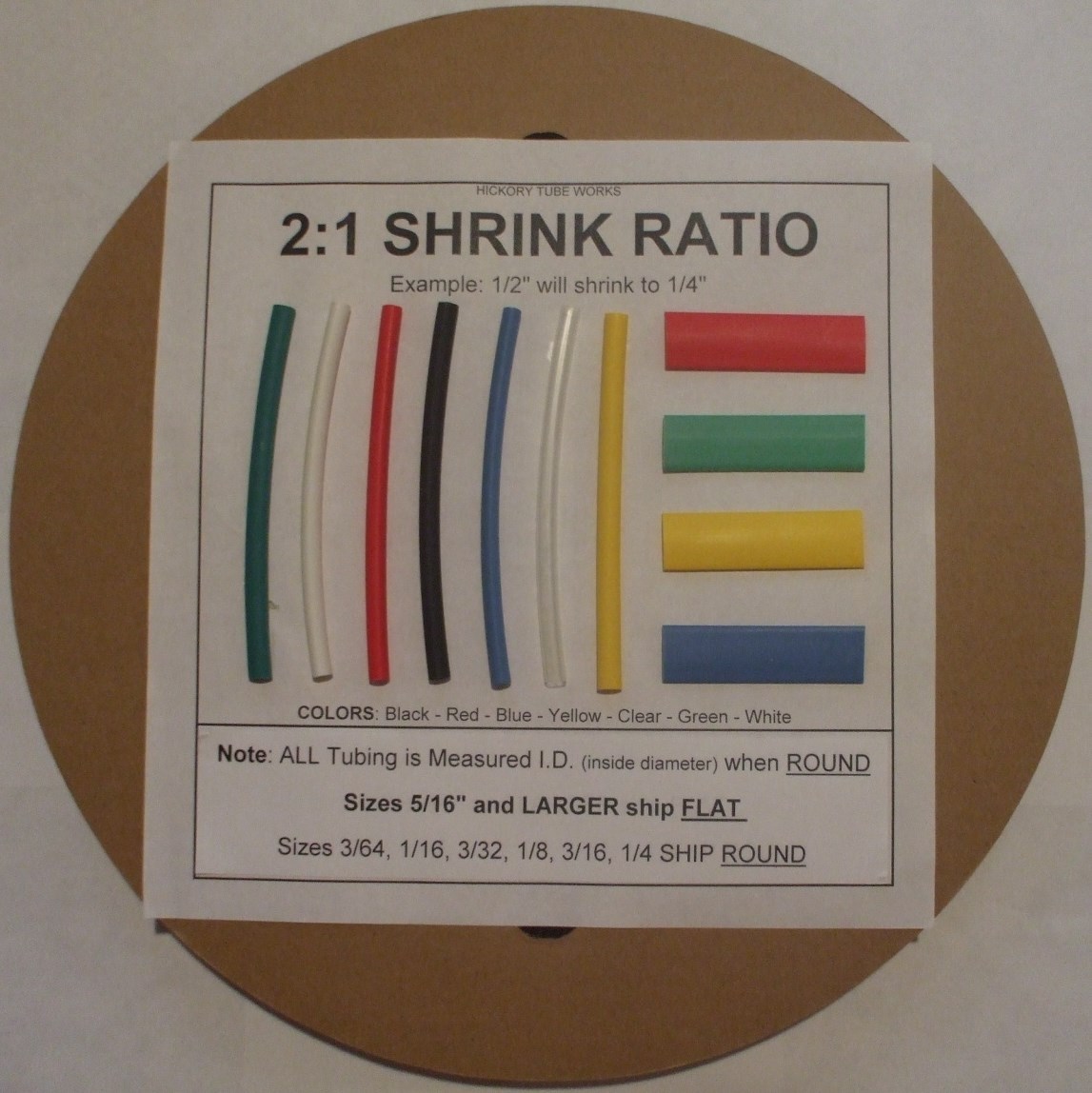 100 FT. RED 1/16" Polyolefin 2:1 Heat Shrink Tubing