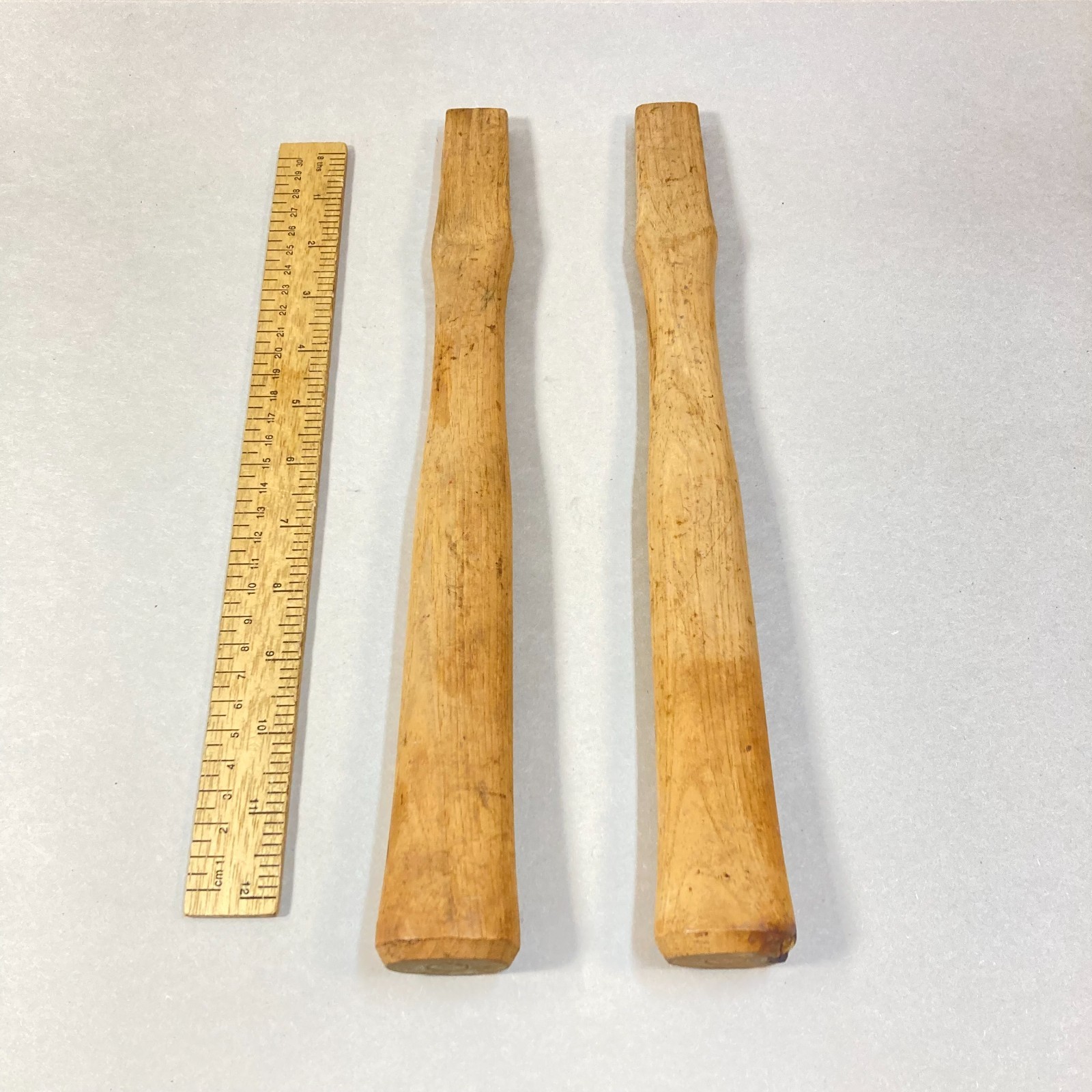 Vintage Wood Hatchet Hammer Handle 2 Pc Replacement Part USA