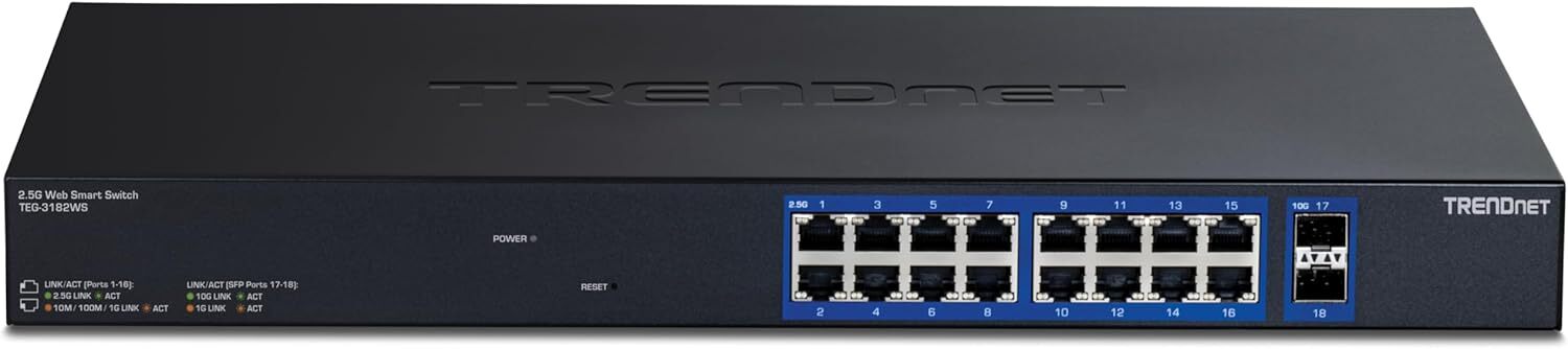 TRENDnet TEG-3182WS, 18-Port Multi-Gig Web Smart Switch