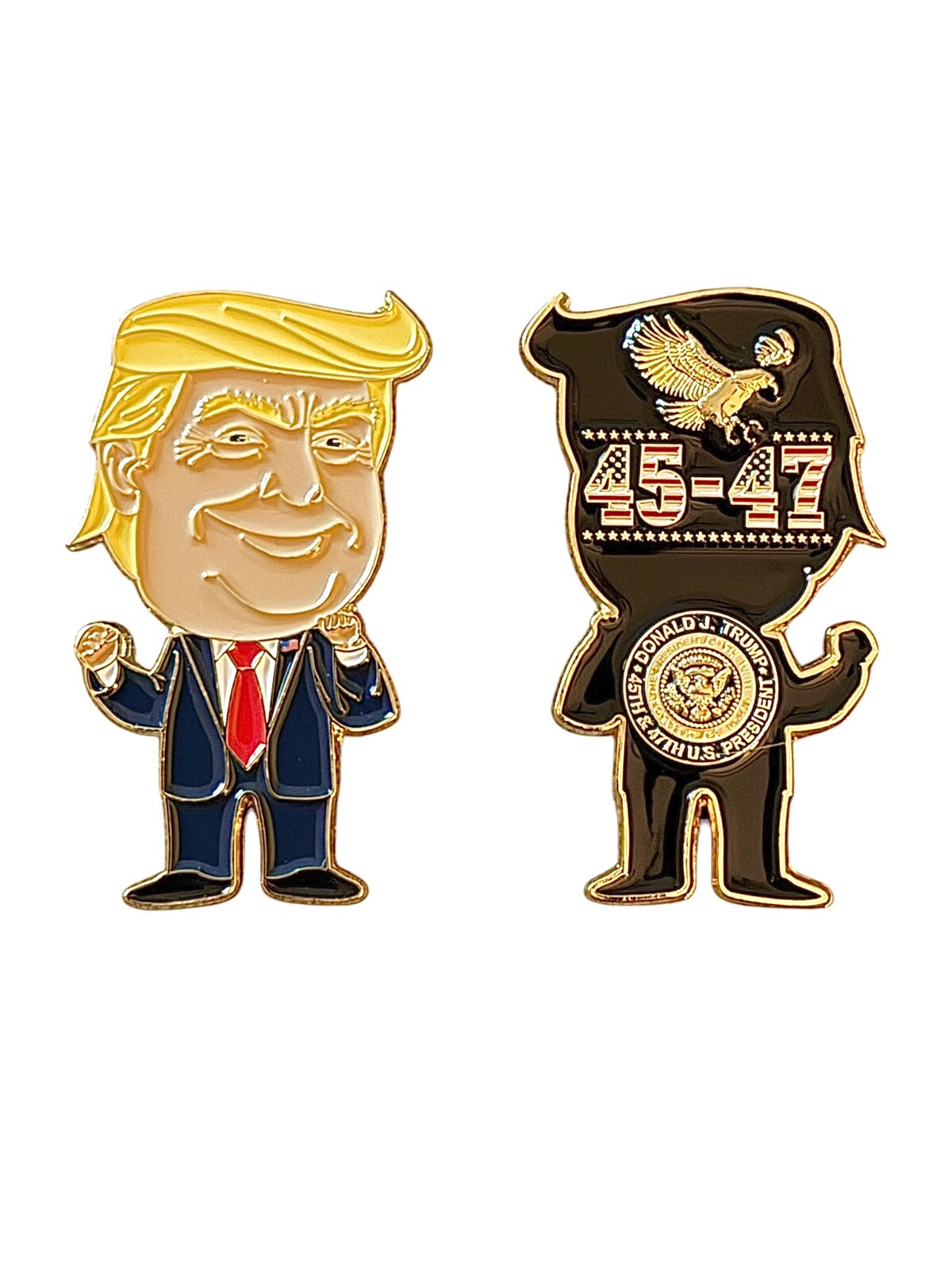 Dancing Mini US President Donald Trump 2" Challenge Coin MAGA YMCA DJT Funko US