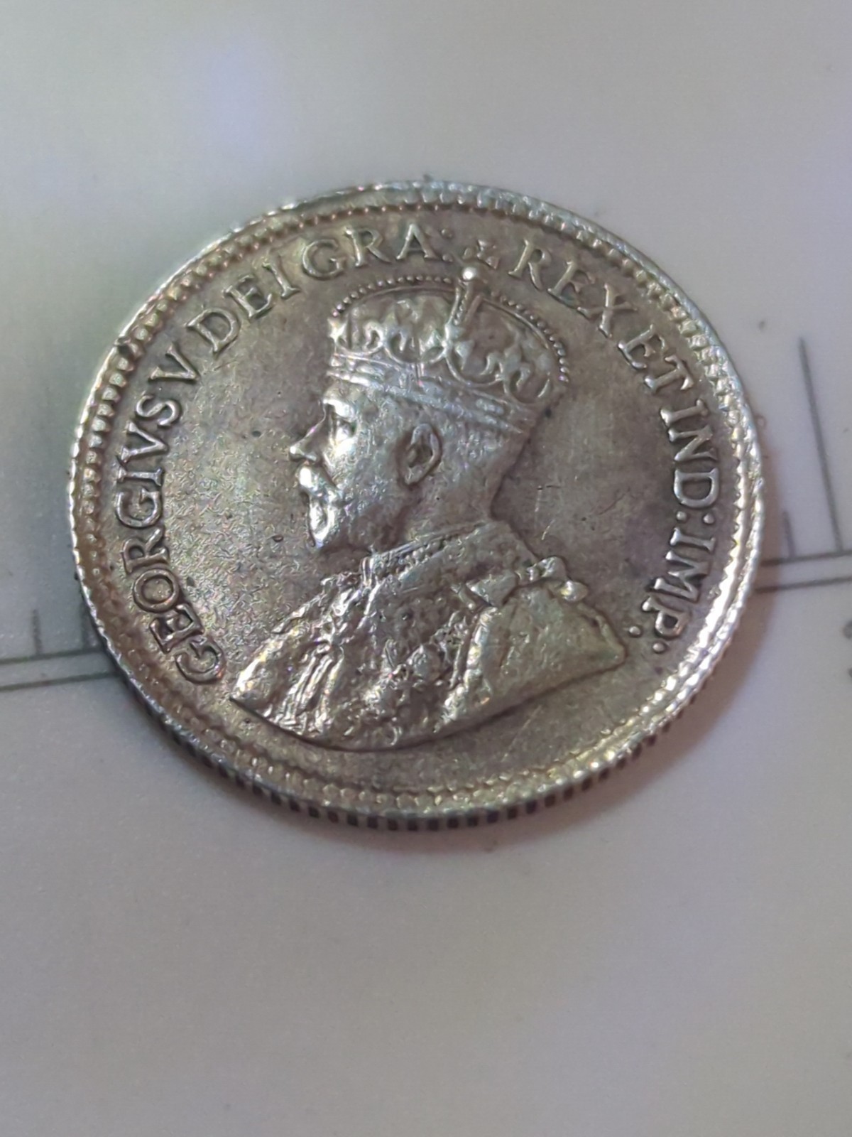 1918 Canada Silver 5 Cent. AU Condition. (L692)