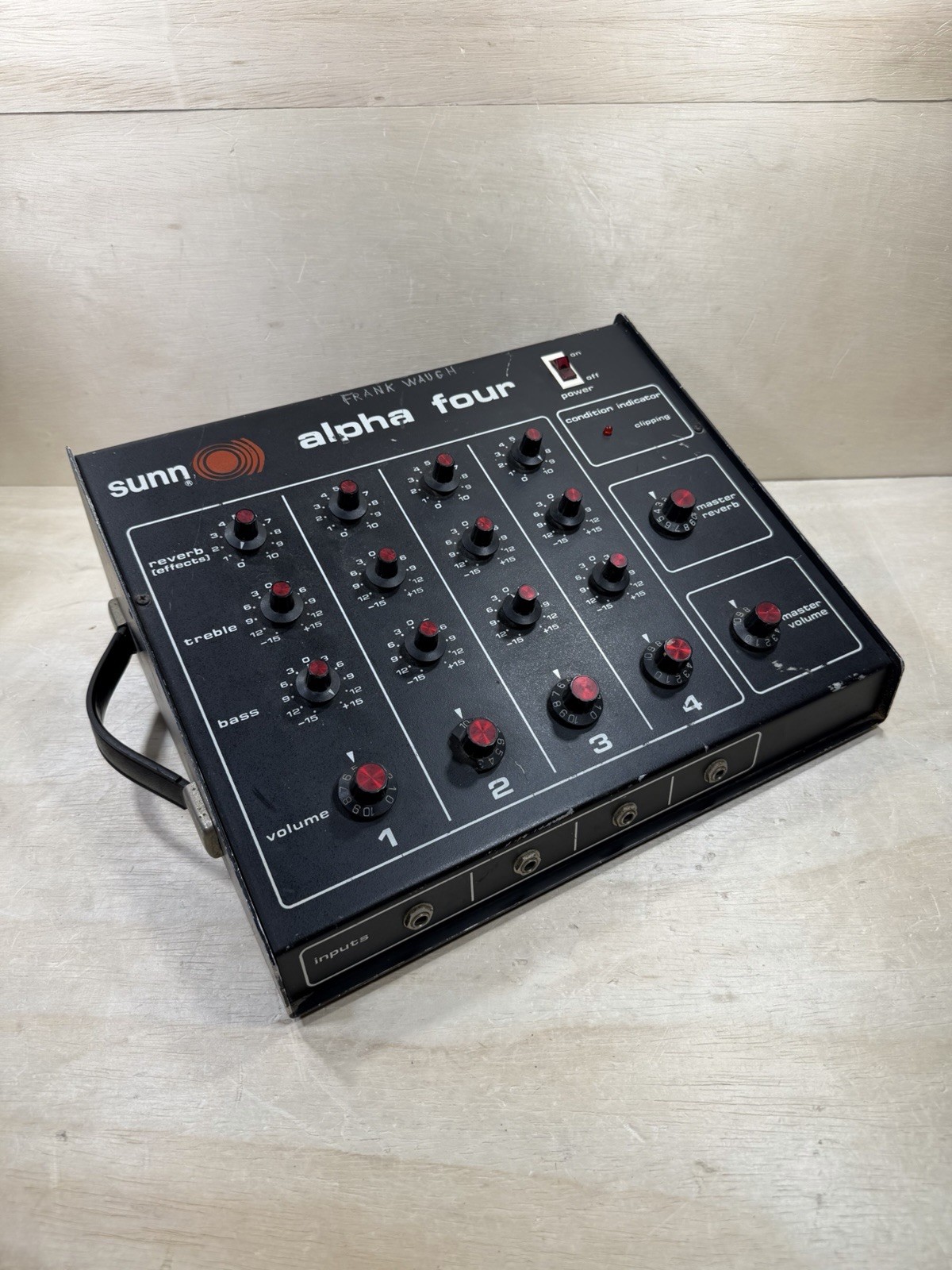Sunn Alpha Four Vintage 4-Channel 100W PA Mixer Amp Reverb USA 70s