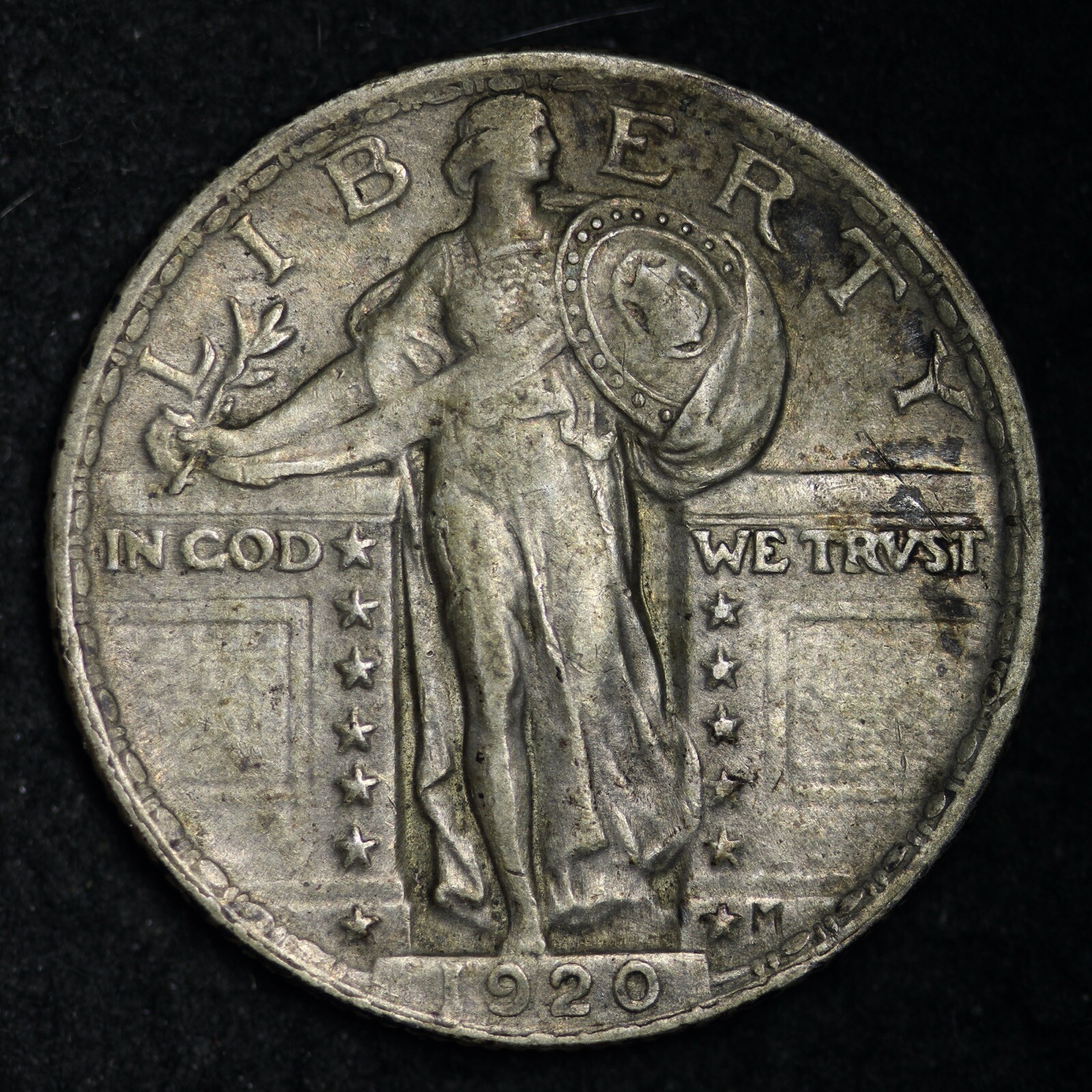 1920 Standing Liberty Silver Quarter CHOICE AU FREE SHIPPING E222 SFA