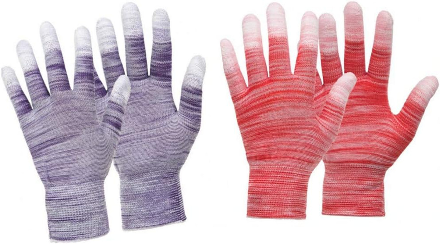 Quilting Gloves - 2 Pairs, Lightweight Nylon-Knit Support Gloves for Free Motion