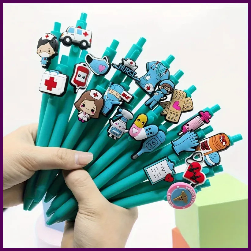 6/12/18/36 Pcs Nurse Doctor Writing Gel Pens Medical Record Pens Nurses Day Gift