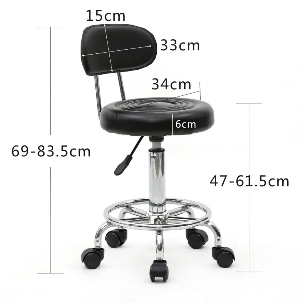 Hydraulic Tattoo Salon Adjustable Stool Massage Facial Spa Beauty Rolling Chair