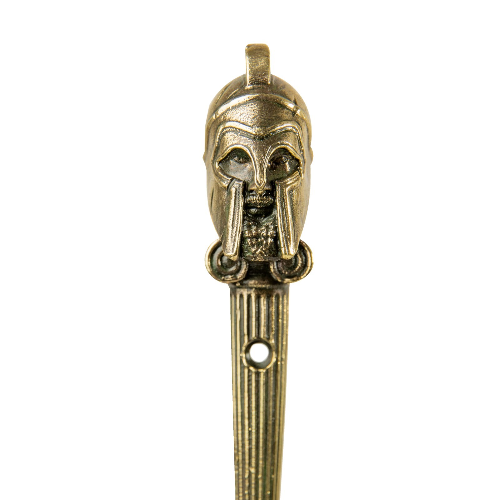 Handcrafted Spartan warrior brass wall hook