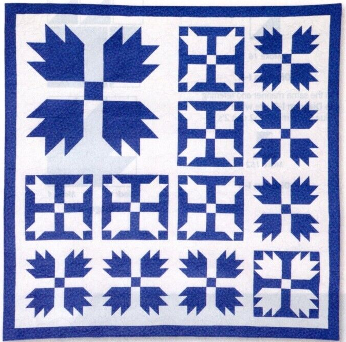 Blue Bear Hug Quilt Pattern Pieced RJ