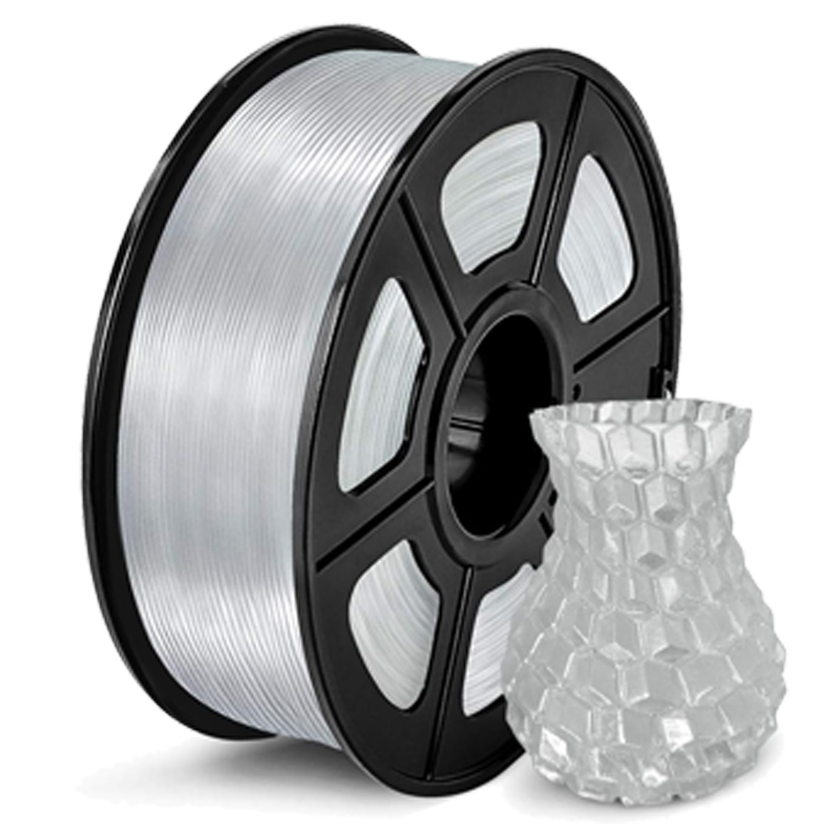 JAYO 1.1KG PLA Transparent 3D Printer Filament 1.75mm Clear No Bubble