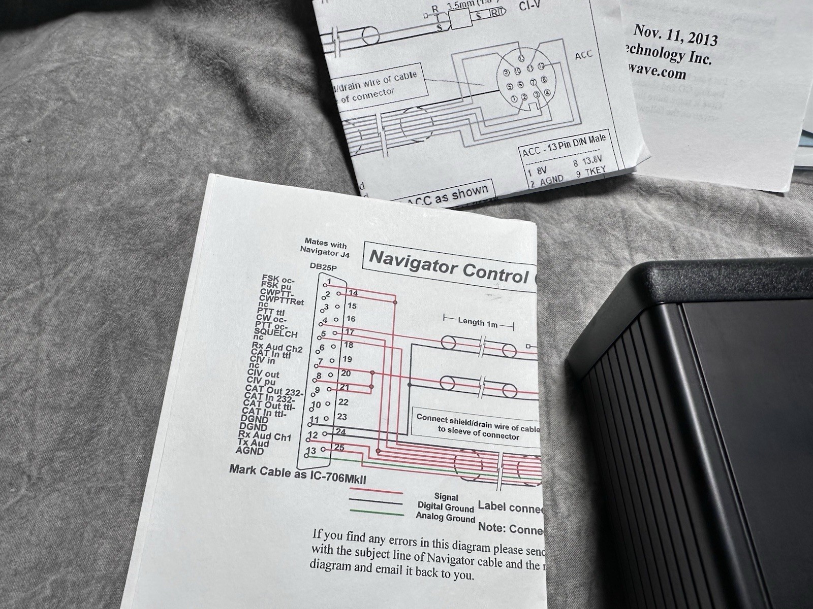 Timewave Navigator with Icom cable