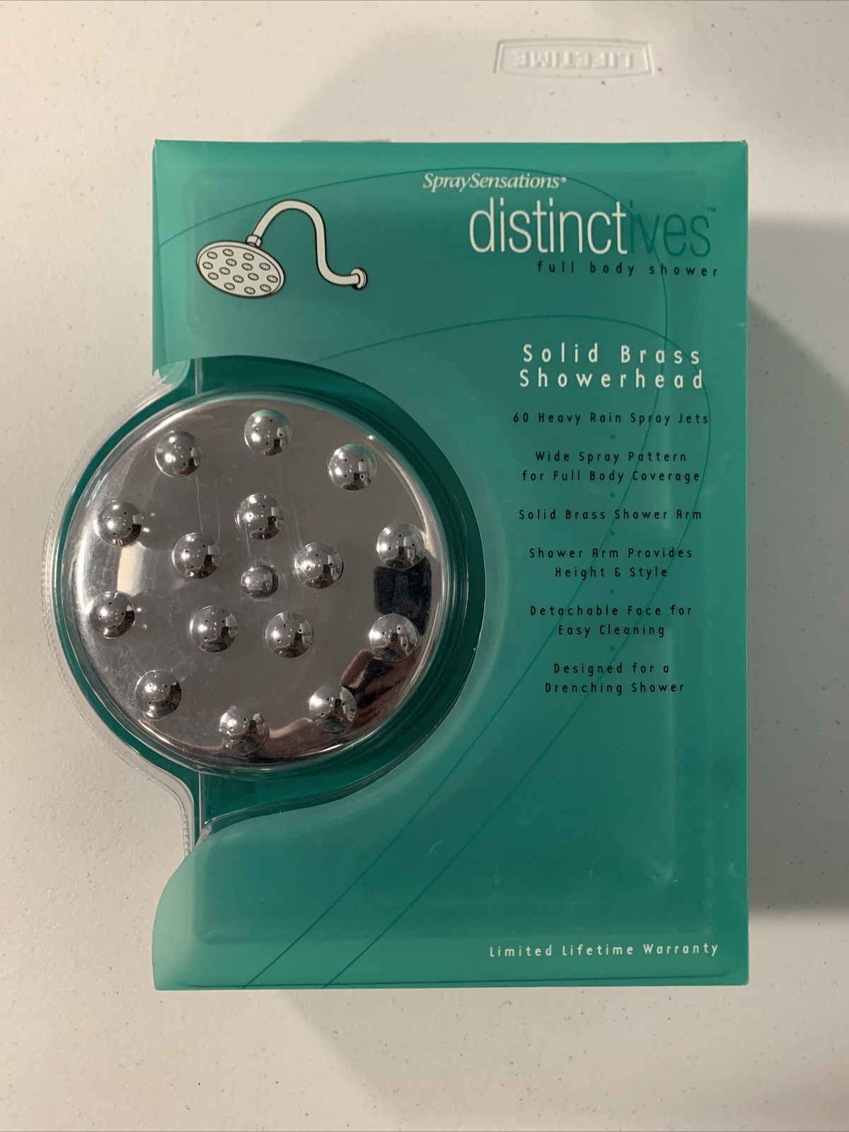 Brand New Spray Sensations Distinctives Wide Spray Shower Head 6” Chrome Finish