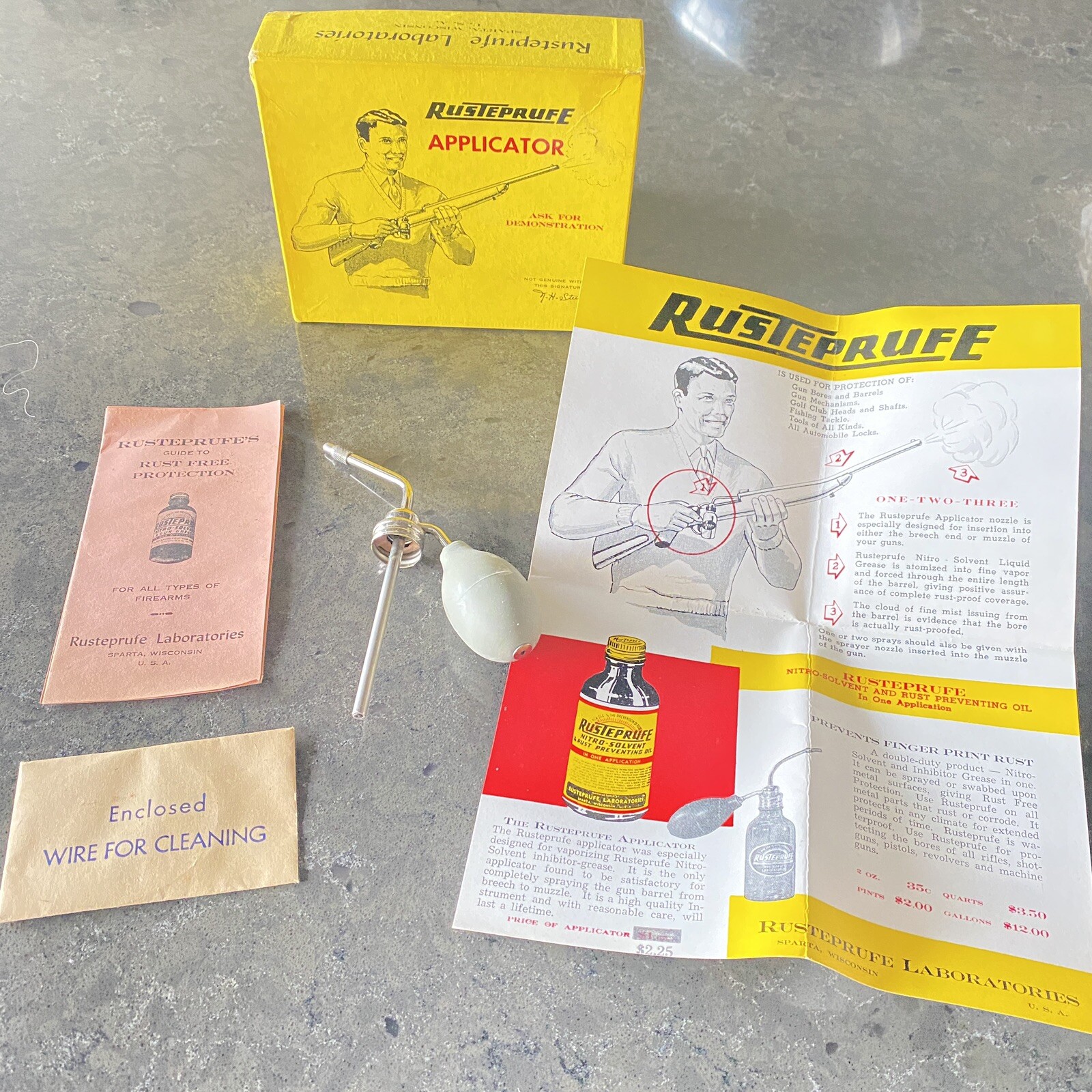 NEW OLD STOCK Rusteprufe Applicator Vaporizer Rusteprufe Laboratories Rust Proof