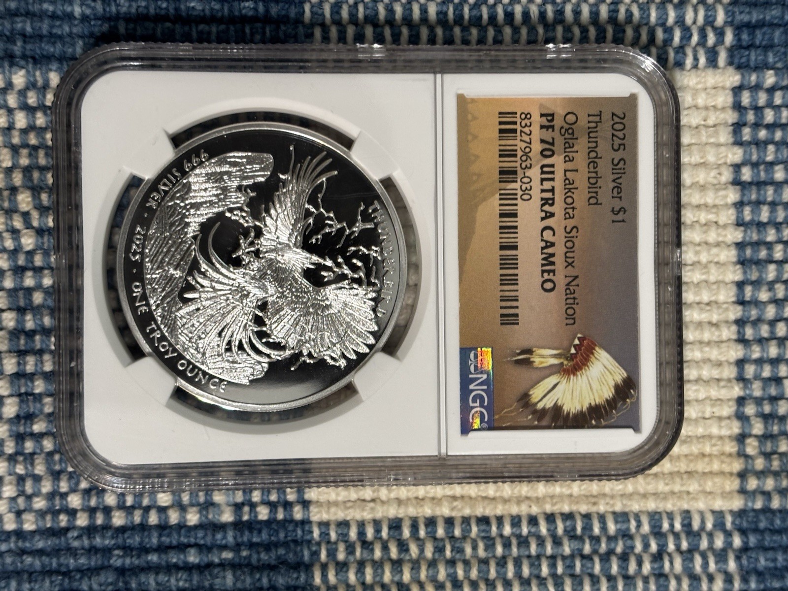 2025 1OZ. SILVER   OGLALA SIOUX NATION THUNDERBIRD PF70 U/C