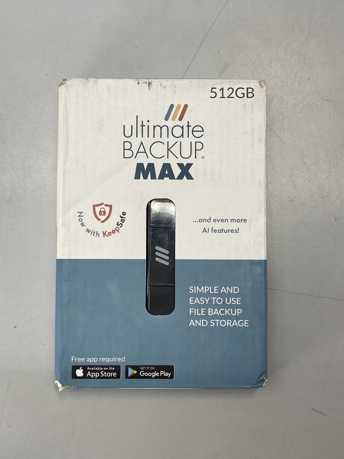Ultimate Backup Max Multi-Port 512GB Storage Device with Antivirus & AI- Silver