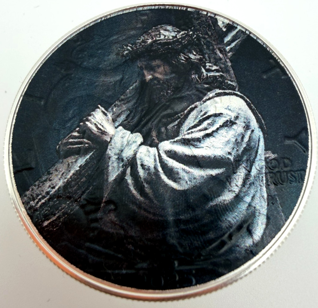 Jesus Carrying the Cross American Silver Eagle 1oz Christian Silver Dollar Coin
