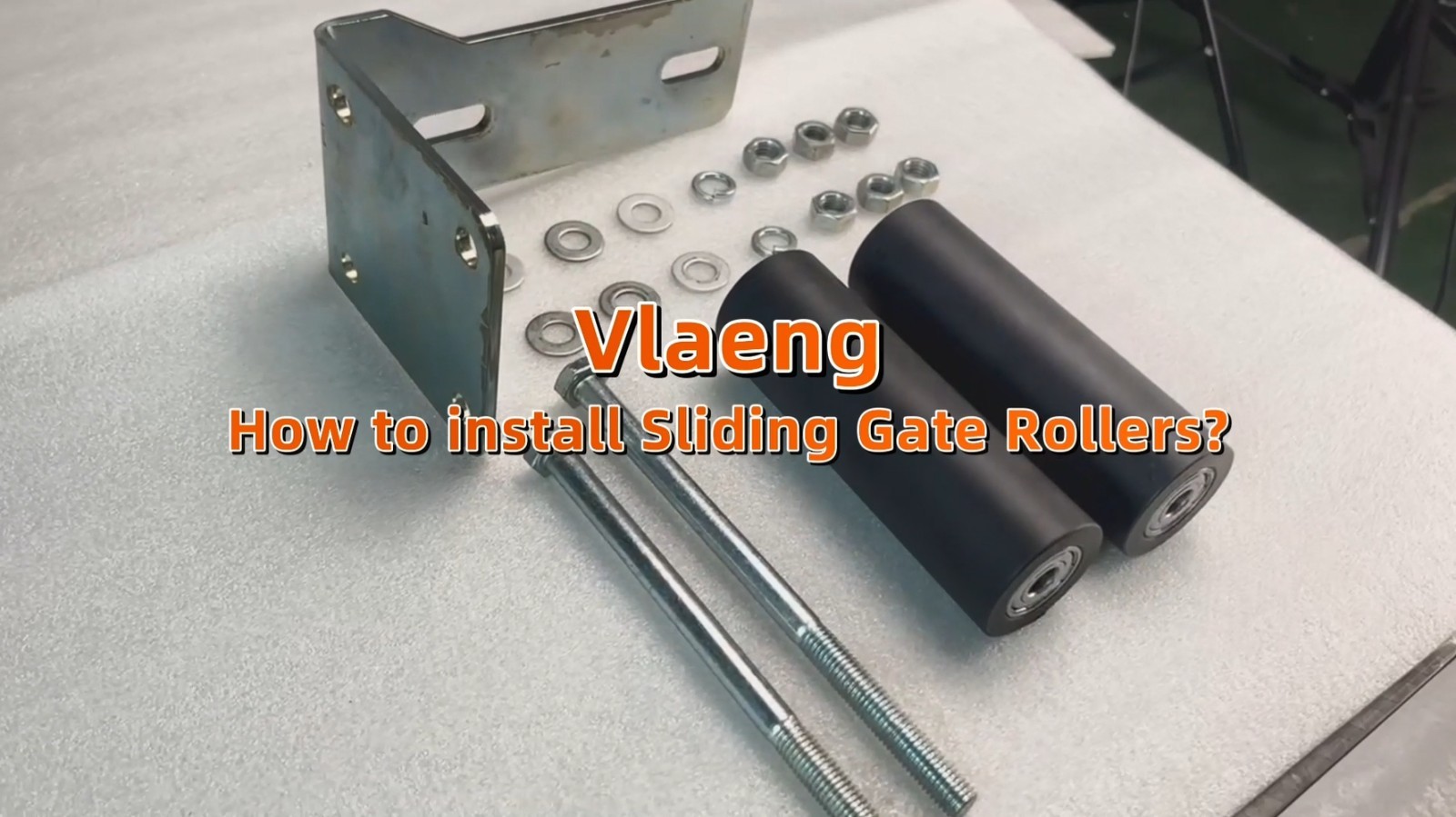2 Pack Heavy Duty Sliding Gate Rollers - Adjustable Nylon Rollers for Gates & Ba