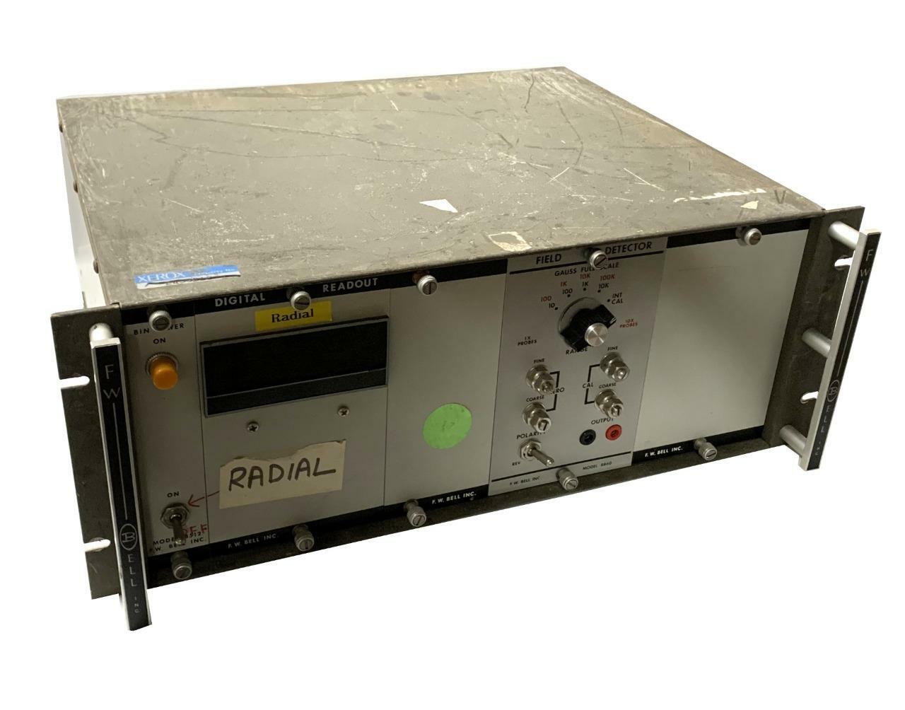 F.W. Bell 811R Field Detector 8860 With Digital Readout & Bin Power Module 8512