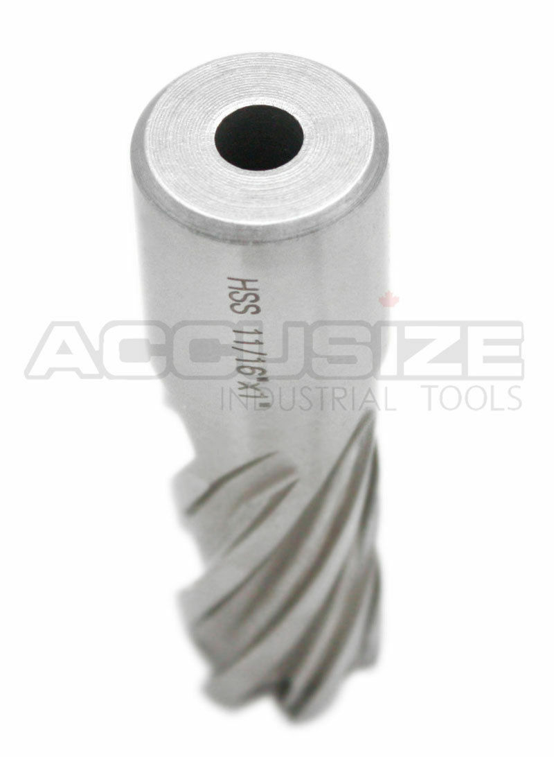 10 Pcs 11/16"x1" Cutting Depth HSS Annular Cutter +1 Pc Pilot Pin, #2080-2016PIN