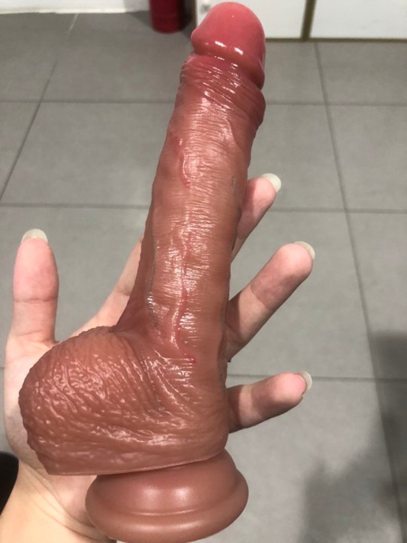 Realistic Small Thin Dildo Moving-Skin Penis Dong Vagina Anal for-Women Sex Toys