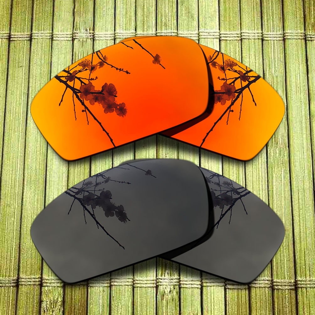 Black&Orange Red Replacement Lens for-Oakley Field Jacket Polarized
