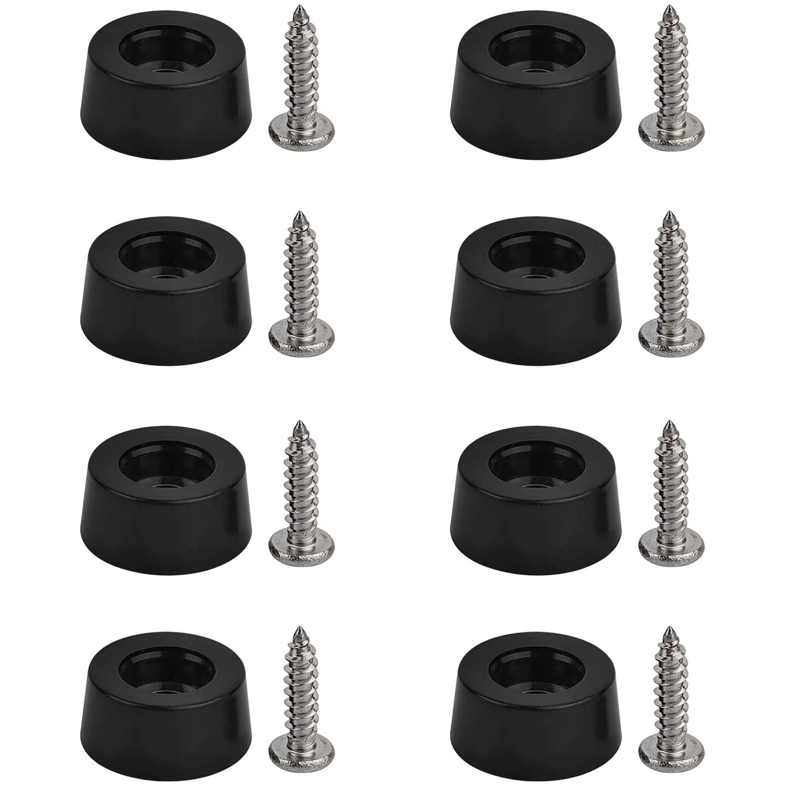24 Pcs Cutting Board Feet with Stainless Steel Screws 3/4 Inch Rubber Feet fo