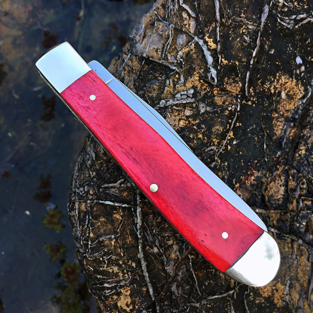 W131 Two-Blade Large Trapper Slip Joint Knife Folding Pocket Knife with Authenti