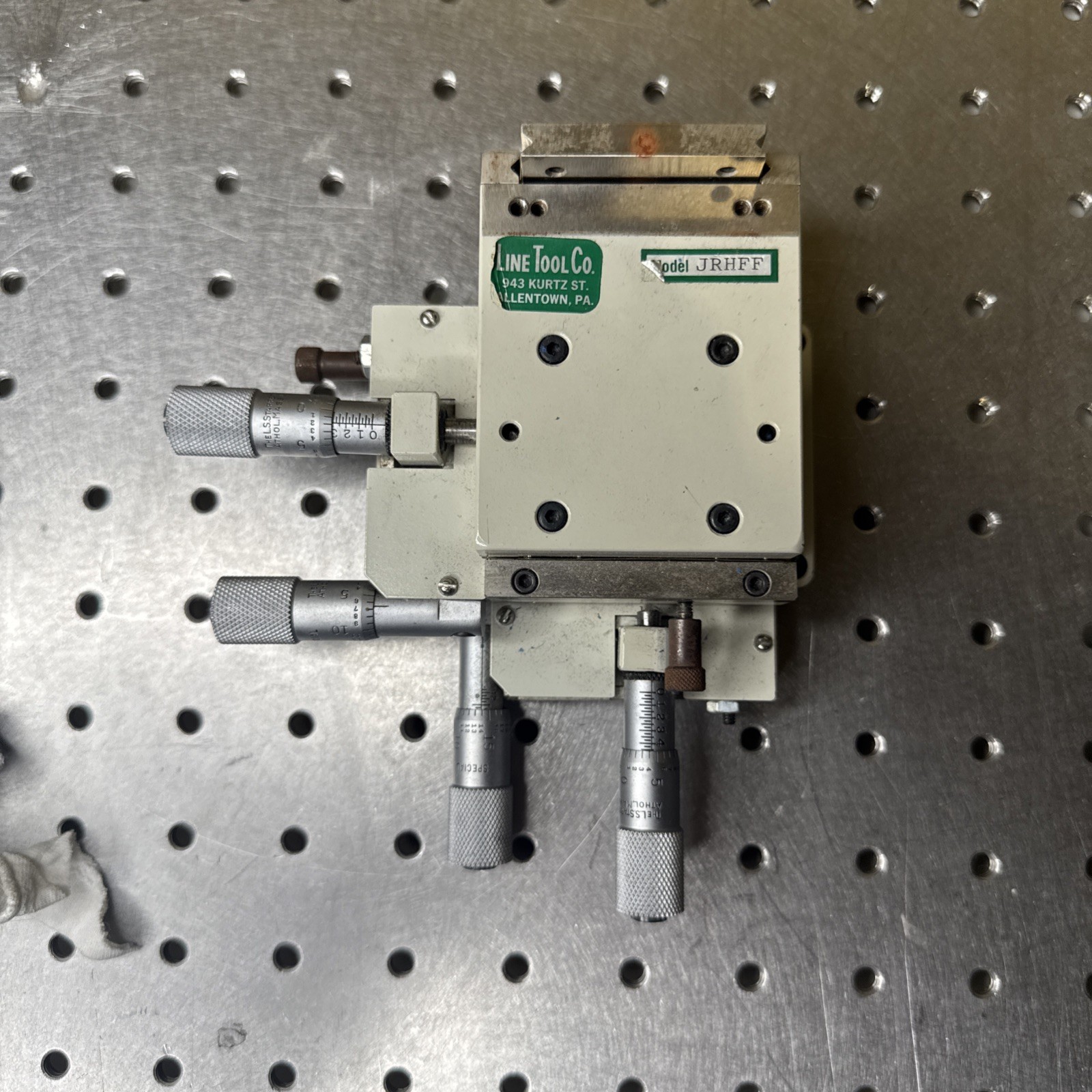 Line Tool Co JRHFF XY Stage