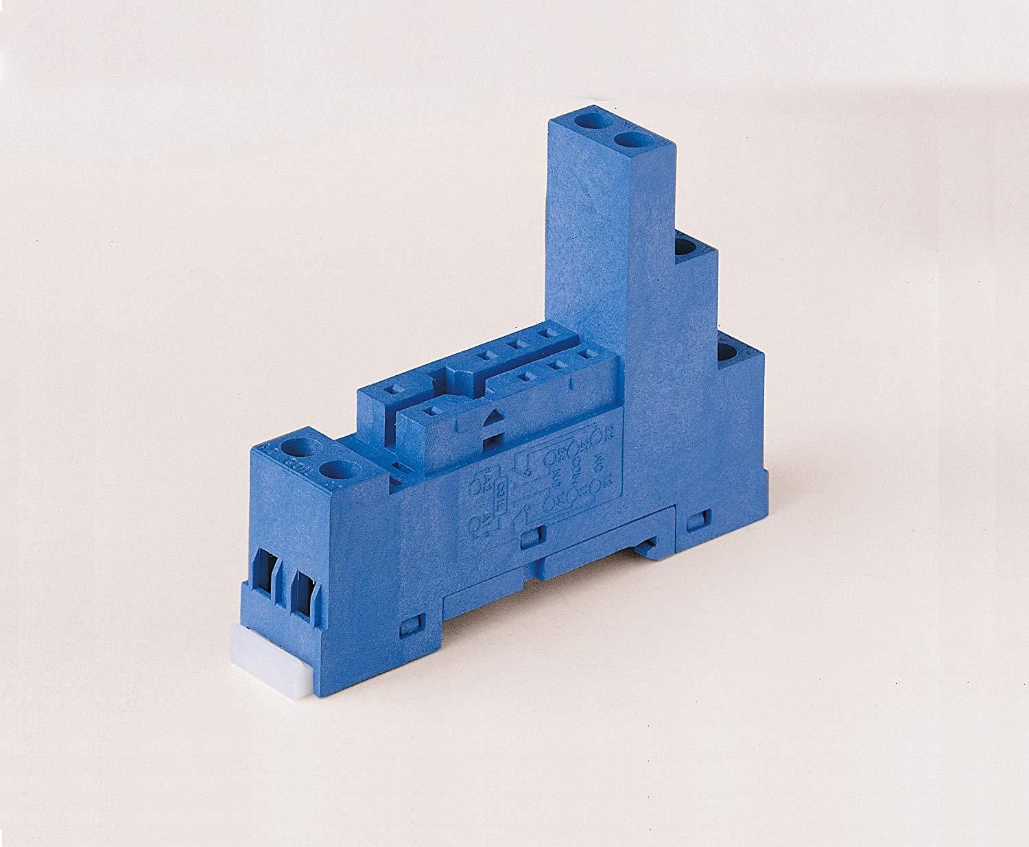 TWO (2) Finder 95.75SMA DIN-Rail screw terminal (Box Clamp) Sockets