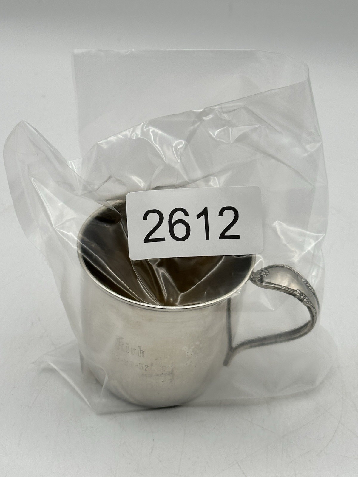 Silver Soldered Baby Cup Inscribed Kirk 12-30-53 Remembrance 1847 Rogers Bros