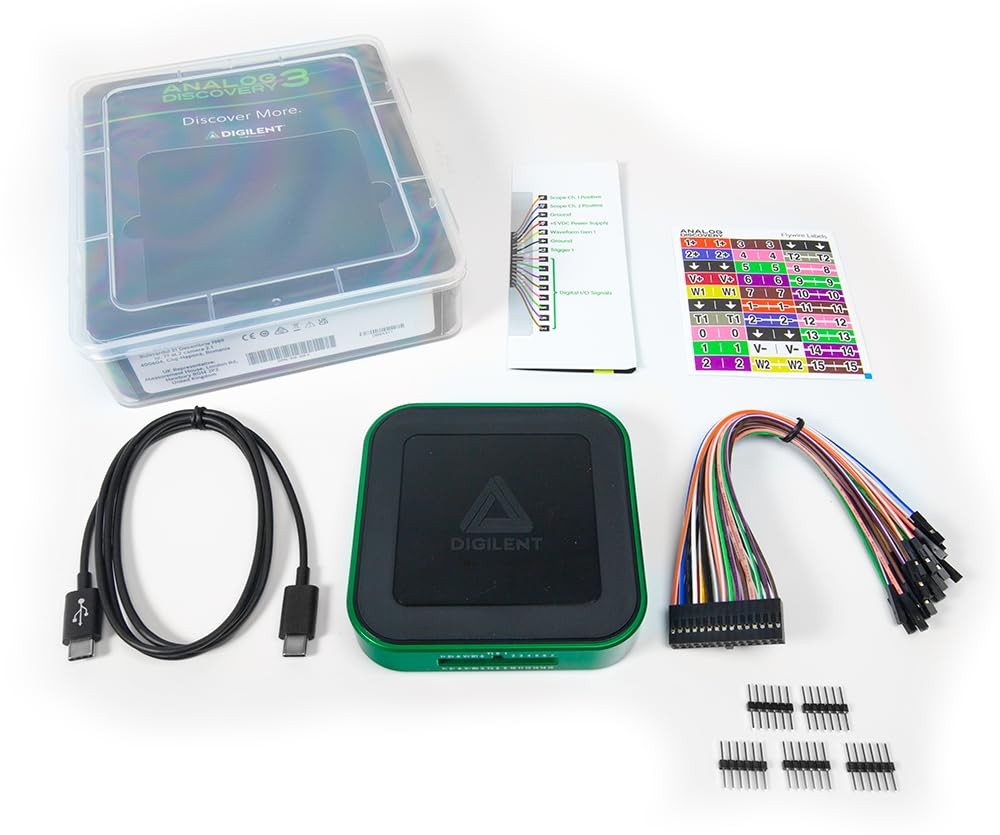 Analog Discovery 3: 125 MS/s USB Oscilloscope, Waveform Generator, Logic Analyze
