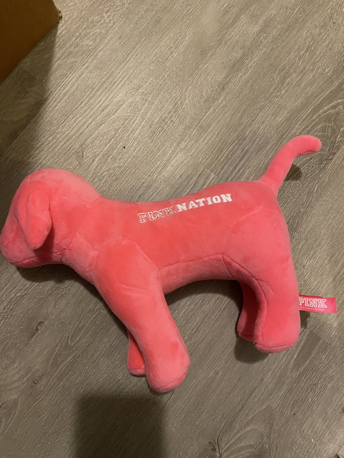 Victoria Secret Pink Nation Plush Cozy Dog Hot Pink  13” x 9”