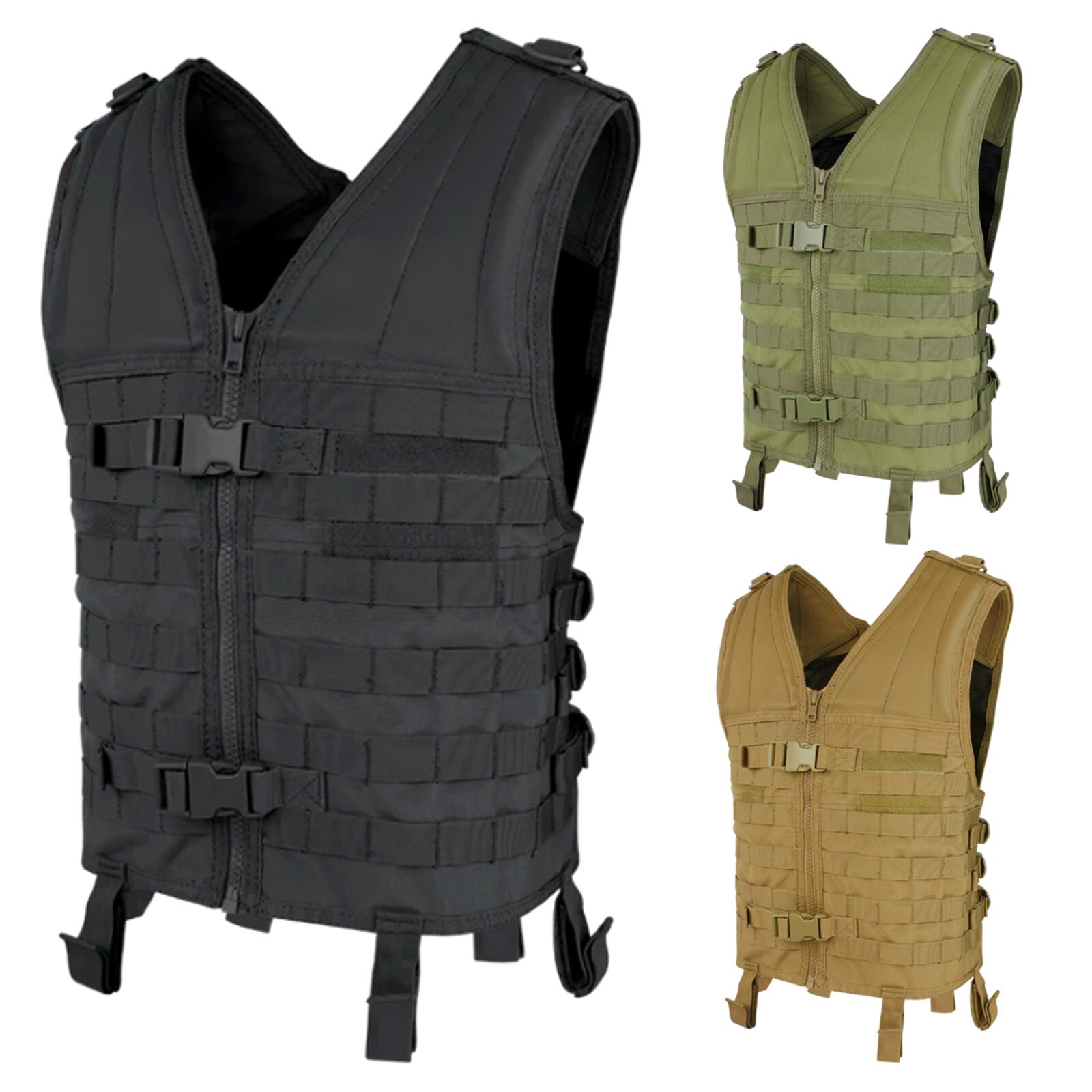 Condor MV Tactical MOLLE PALS Modular Adjustable Lightweight Heavy Duty Vest