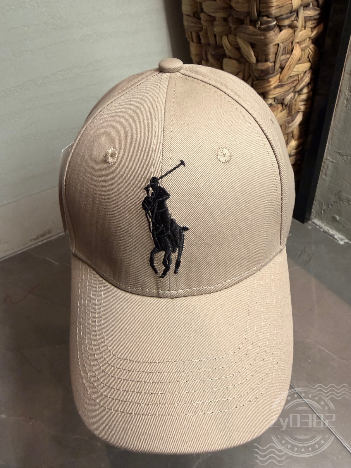 POLO Men's Adult Sports Casual Adjustable Beige Embroidered Baseball Cap Hat
