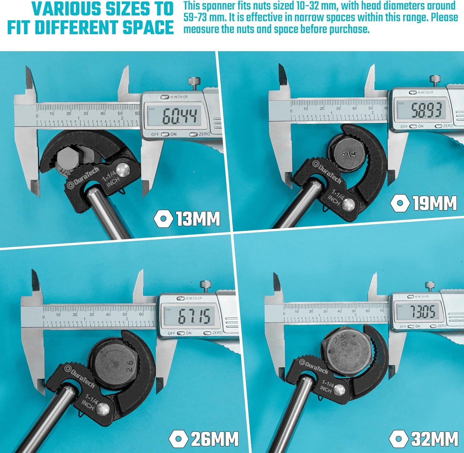 11" Basin Wrench, Sink Wrench, Adjustable Tap Nut Spanner Basin Spanner, Capacit