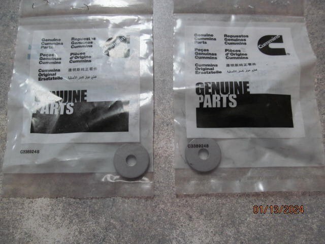 (2)  Cummins 3821657 Plain Washers  in factory sealed packages Free shipping