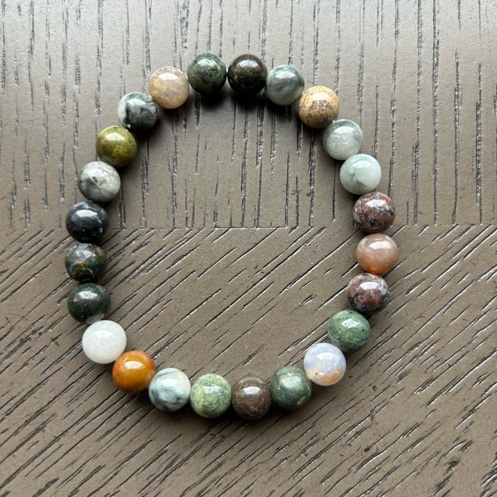 Galaxy agate/Eagle eye bracelet 7-8mm SIZE 6.5-7’