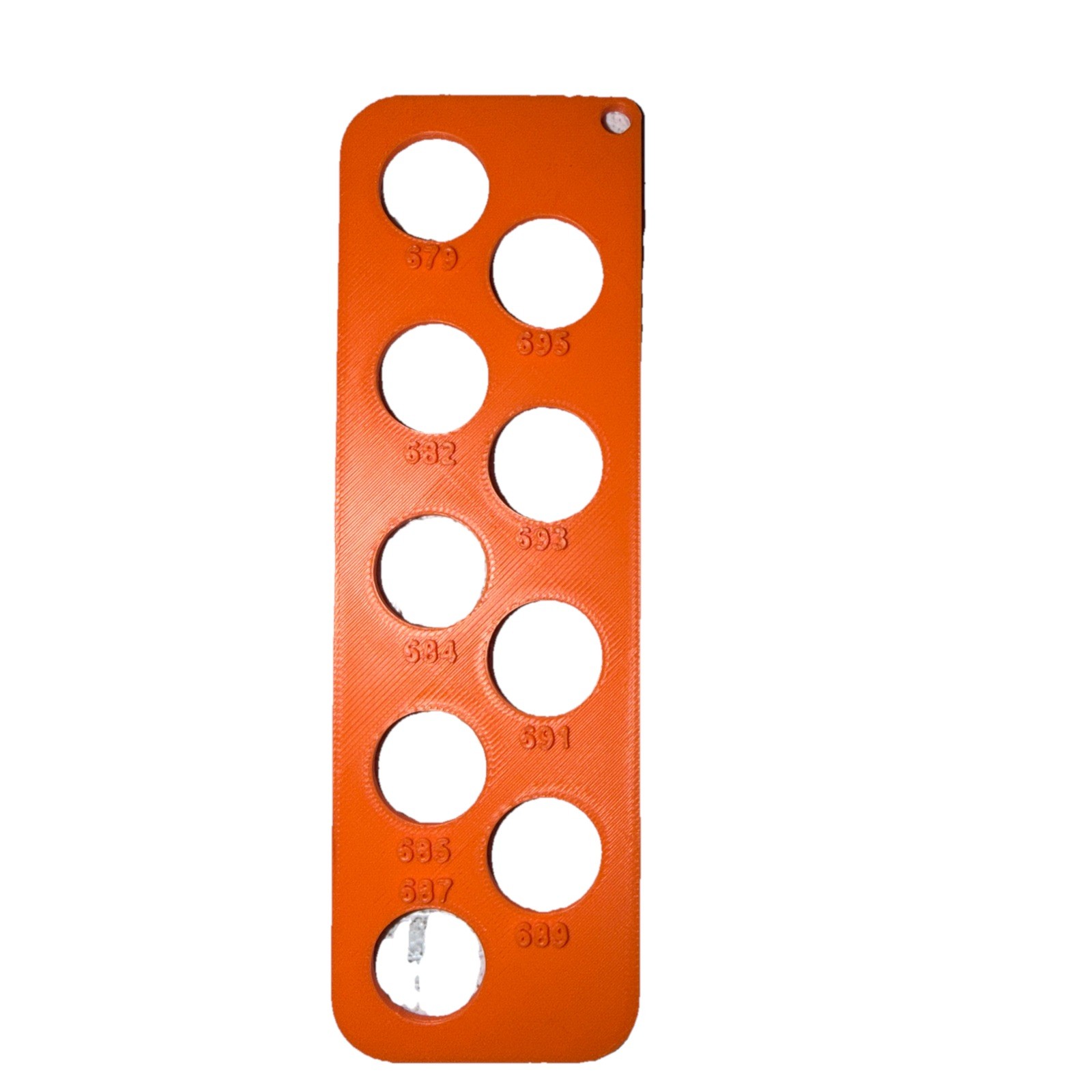 Paintball Ball Sizer Gauge Guide  9 Hole Sizes  (pick your color)