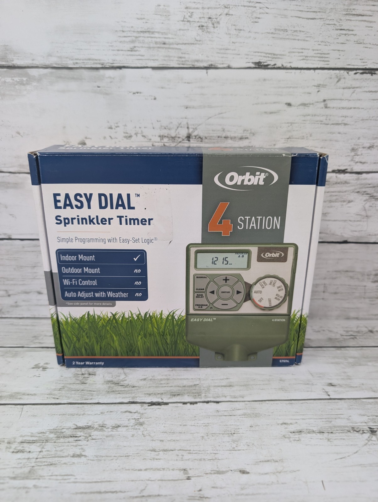 Orbit EASY DIAL 4 Station Sprinkler Timer 28964 Indoor Mount Easy-Set Logic