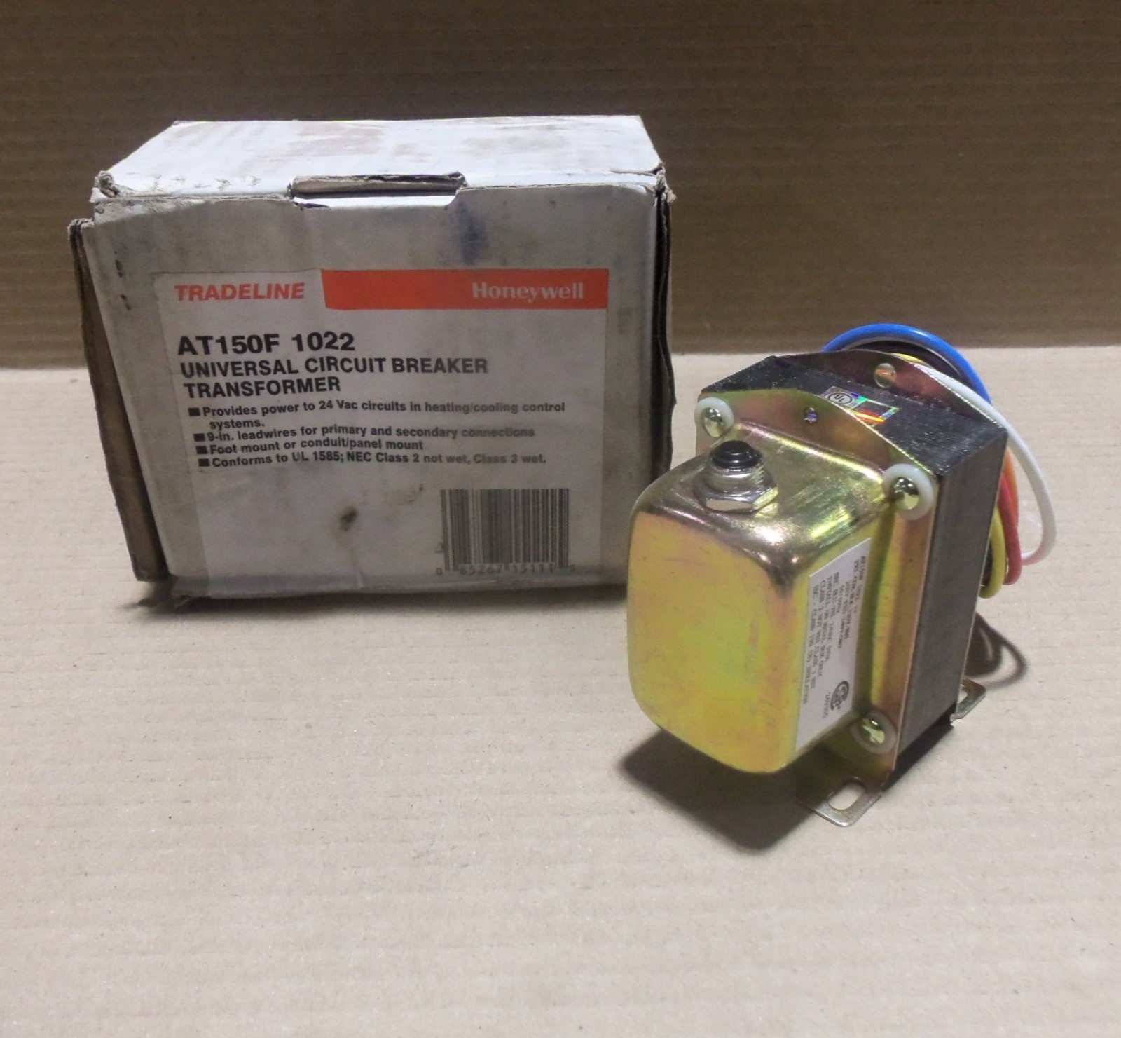 NEW HONEYWELL AT150F 1022 UNIVERSAL CIRCUIT BREAKER TRANSFORMER 24VAC HVAC AK