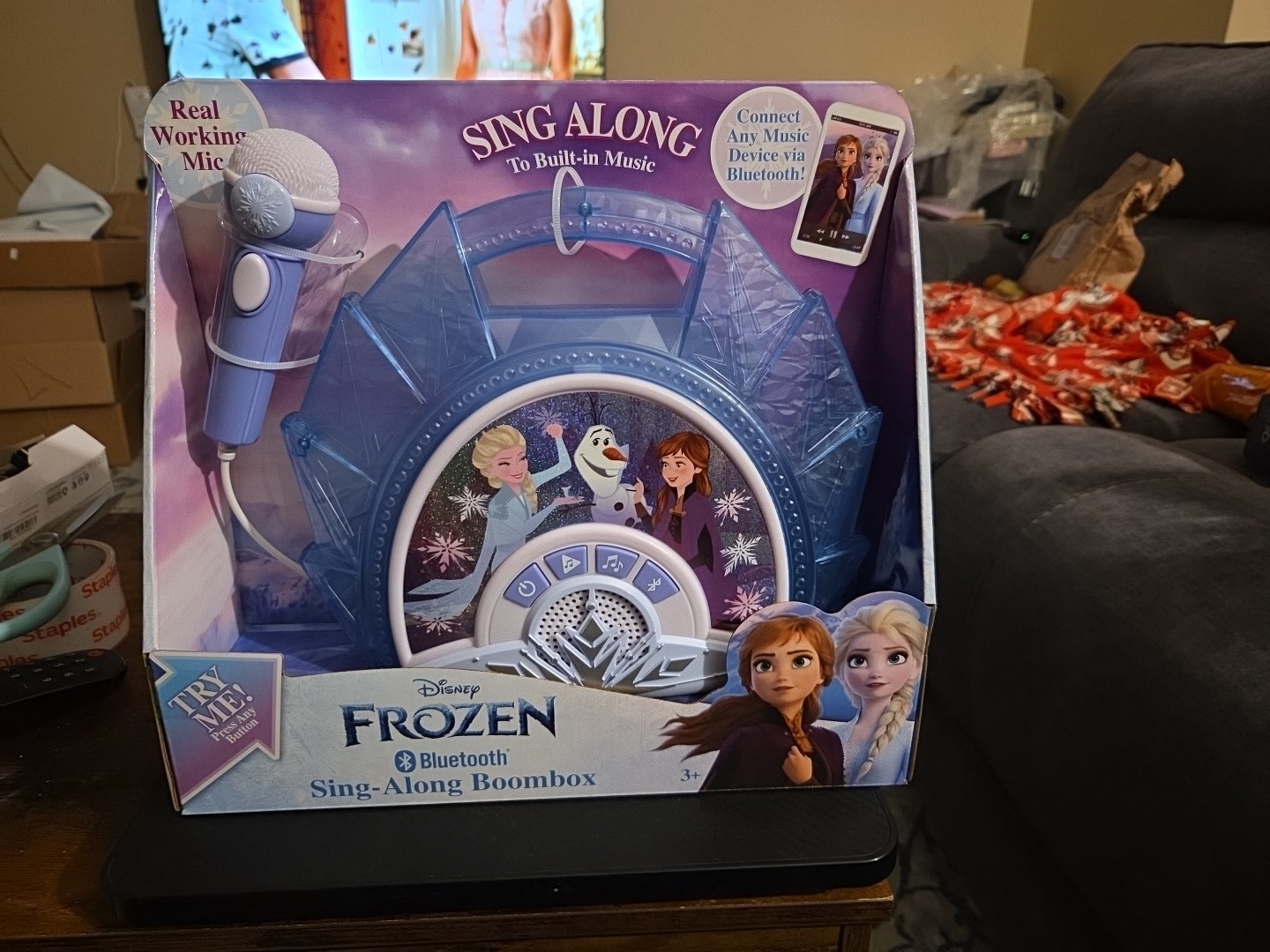 NIB  eKids Frozen 2 Sing Along Boombox Karaoke System Microphone # FR-115. EMv24
