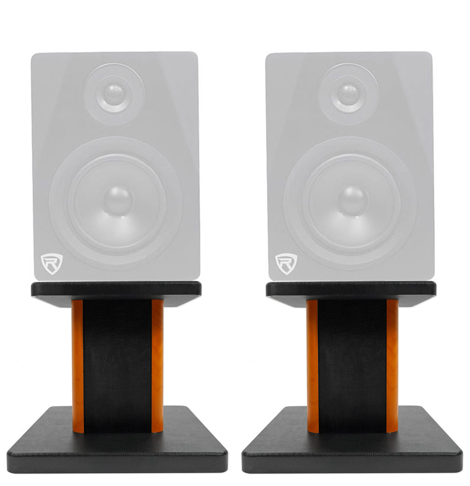 Rockville 8” Wood Studio Monitor Speaker Stands For Rockville APM5B
