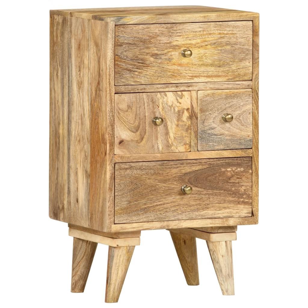 Bedside Cabinet Brown Solid Mango Wood Medium Bedside Cabinet