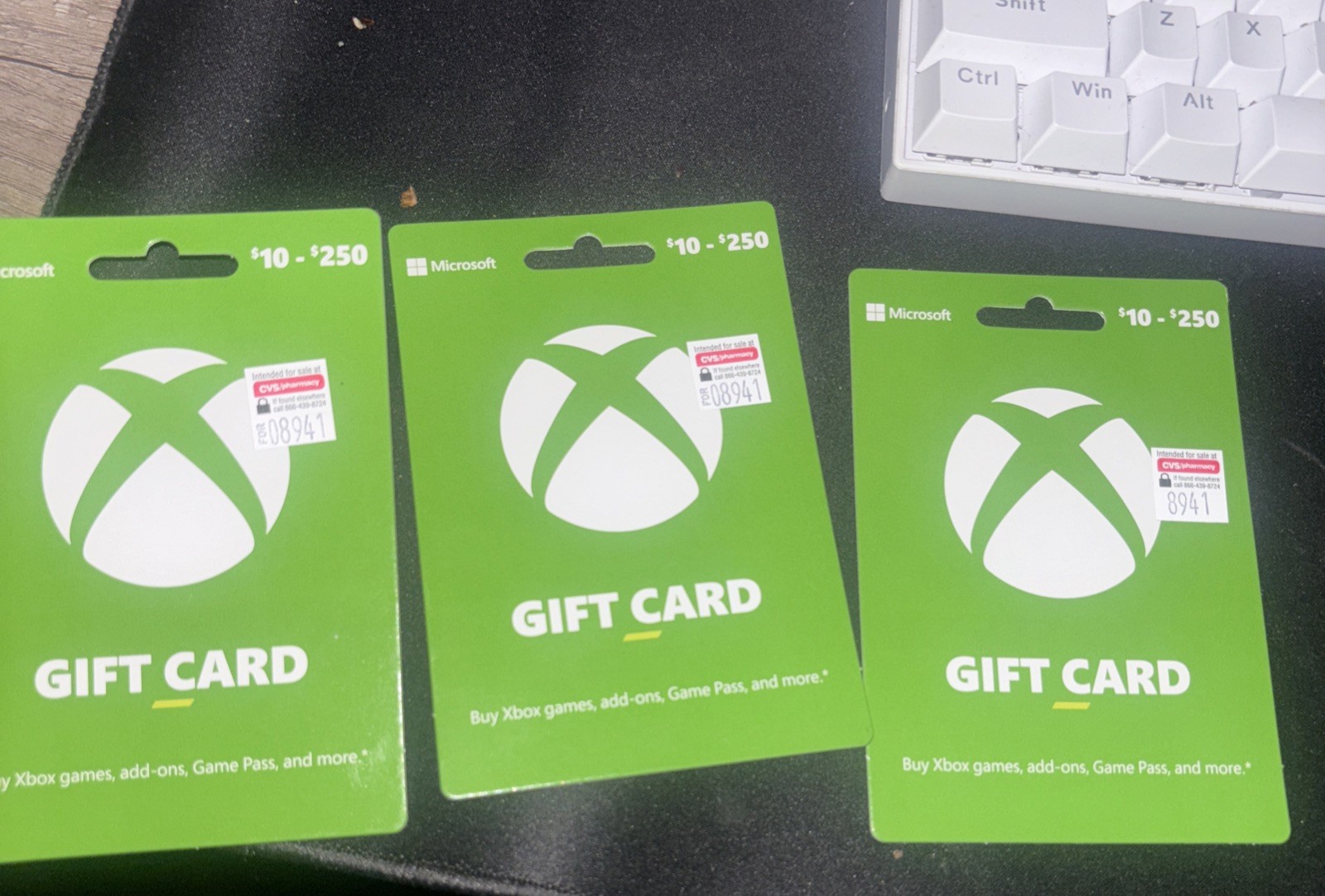 Microsoft Xbox $250 Physical Gift Card